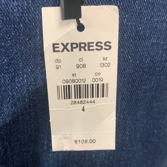 Express Ripped Straight Jean Overalls- NWT - Picture 14 of 16